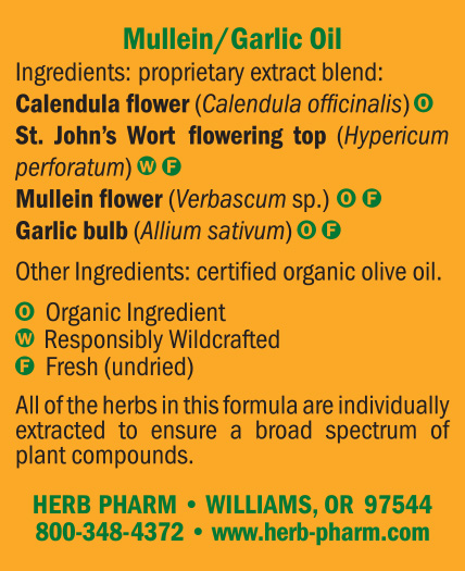 Product image for Mullein Garlic Oil.