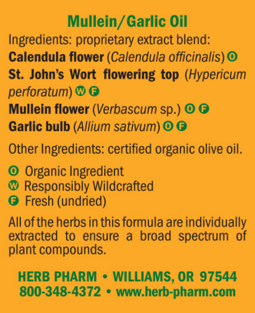 Product image for Mullein Garlic Oil.
