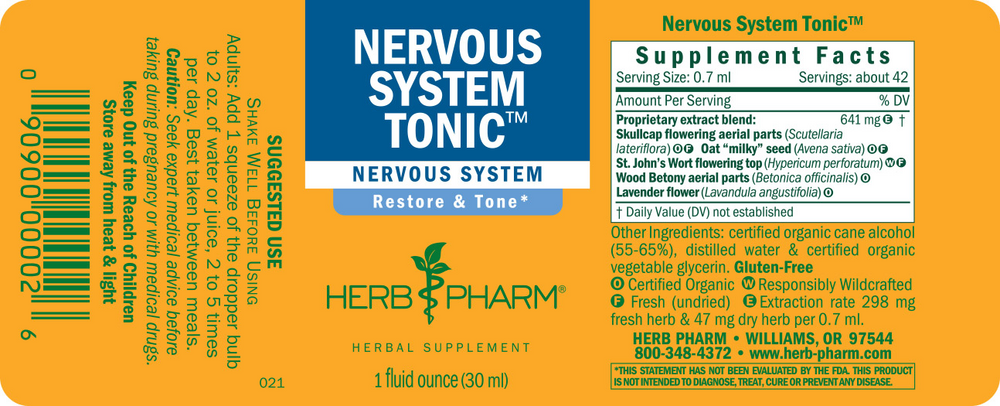 Product image for Nervous System Tonic 1oz.