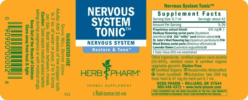 Product image for Nervous System Tonic 1oz.