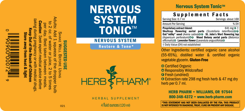 Product image for Nervous System Tonic 1oz.