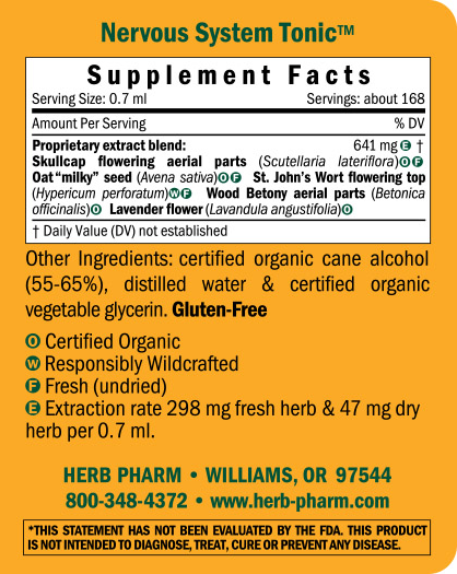 Product image for Nervous System Tonic 1oz.