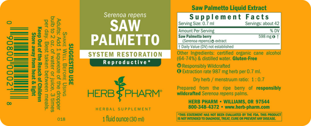 Product image for Saw Palmetto.