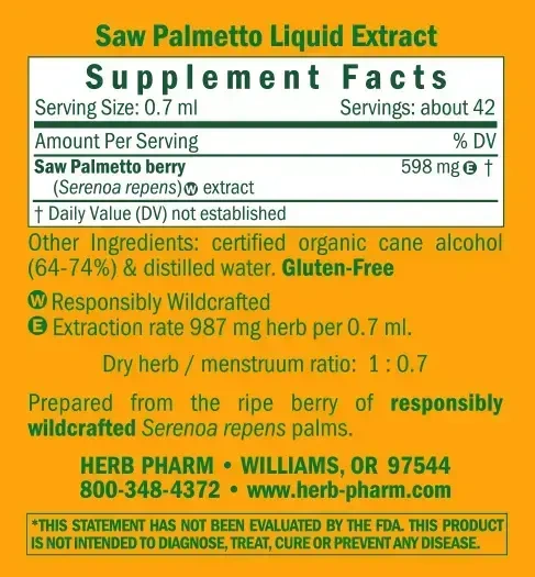 Product image for Saw Palmetto.