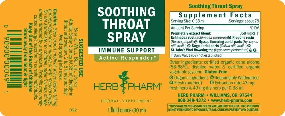 Product image for Soothing Throat Spray.