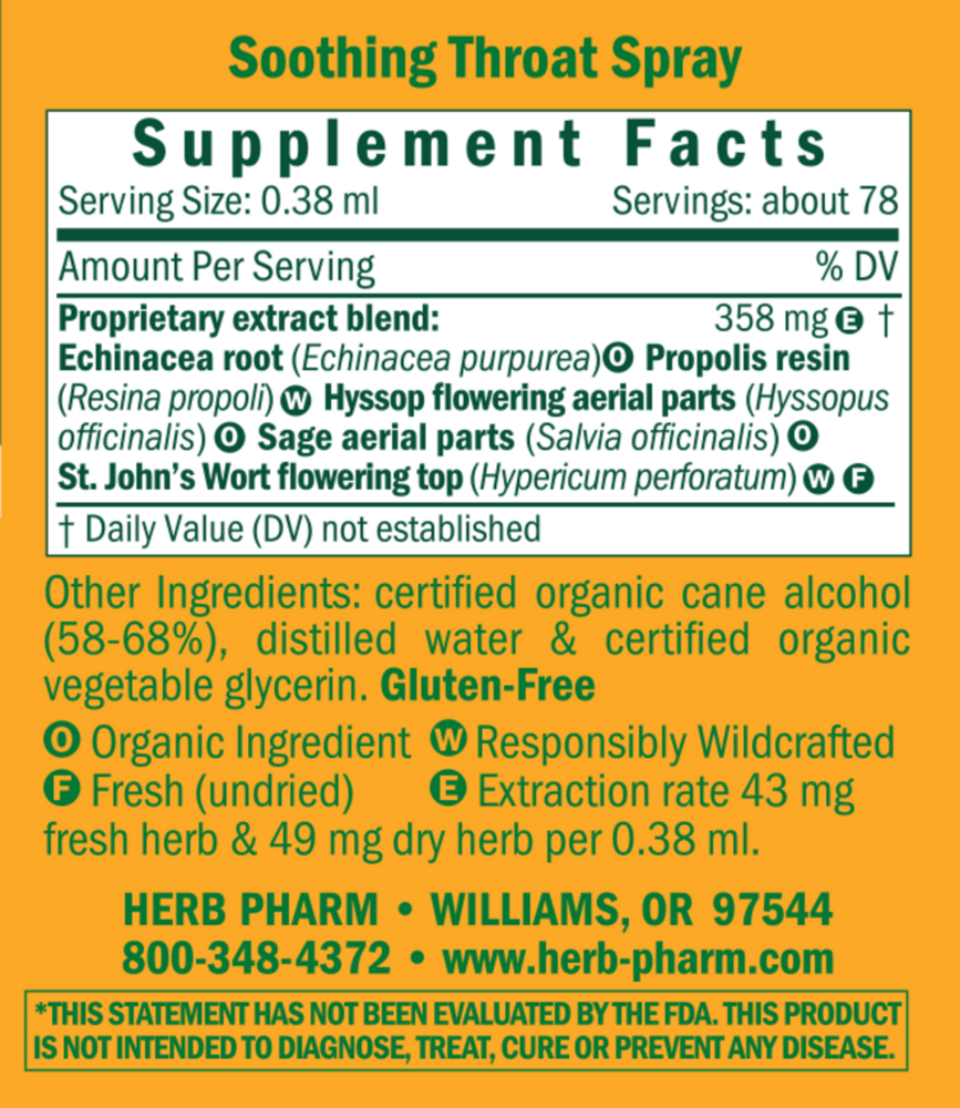 Product image for Soothing Throat Spray.