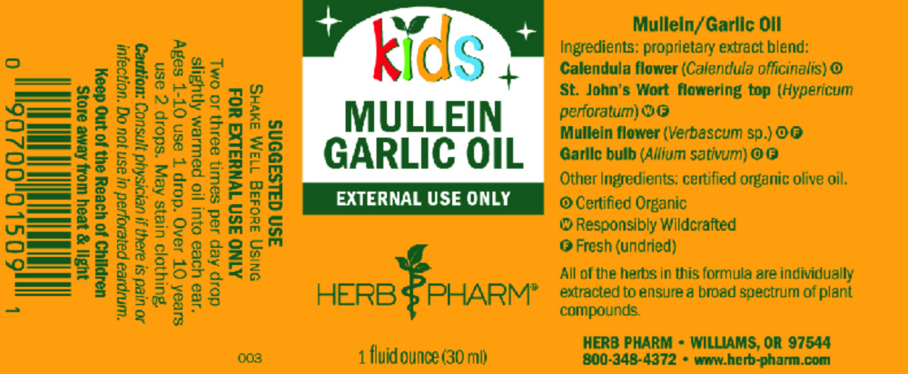 Product image for Kids Mullein Garlic Oil.