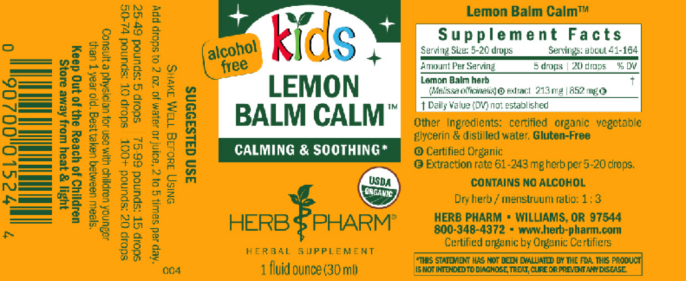 Product image for Kids Lemon Balm Calm AF.