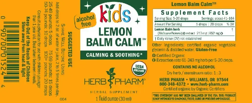 Product image for Kids Lemon Balm Calm AF.