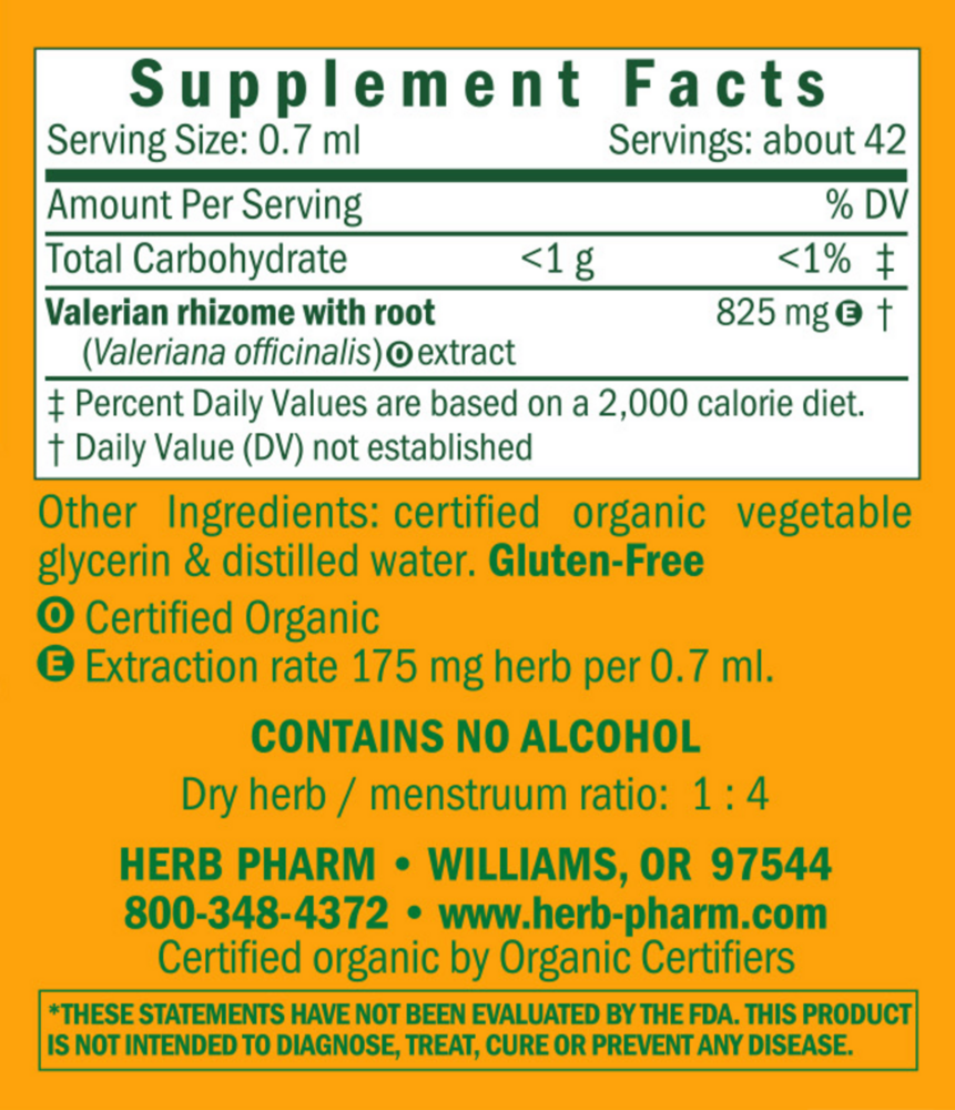 Product image for Valerian Alcohol Free.