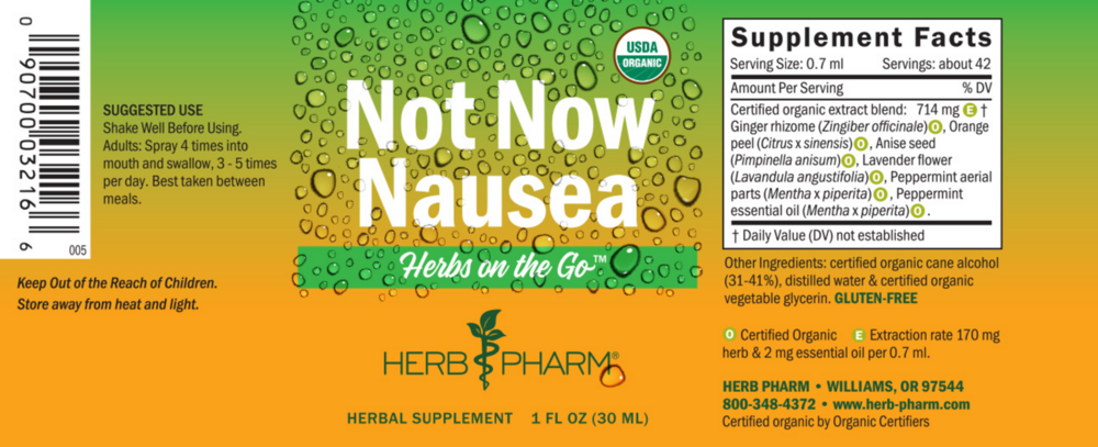Product image for Herbs on the Go: Not Now Nausea.
