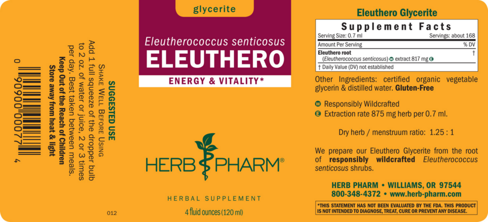 Product image for Eleuthero Glycerite.