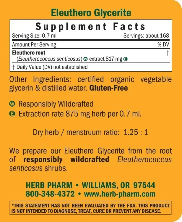 Product image for Eleuthero Glycerite.