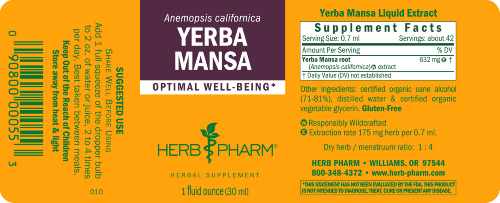 Product image for Yerba Mansa.
