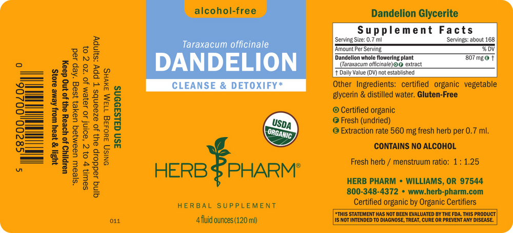Product image for Dandelion Glycerite.
