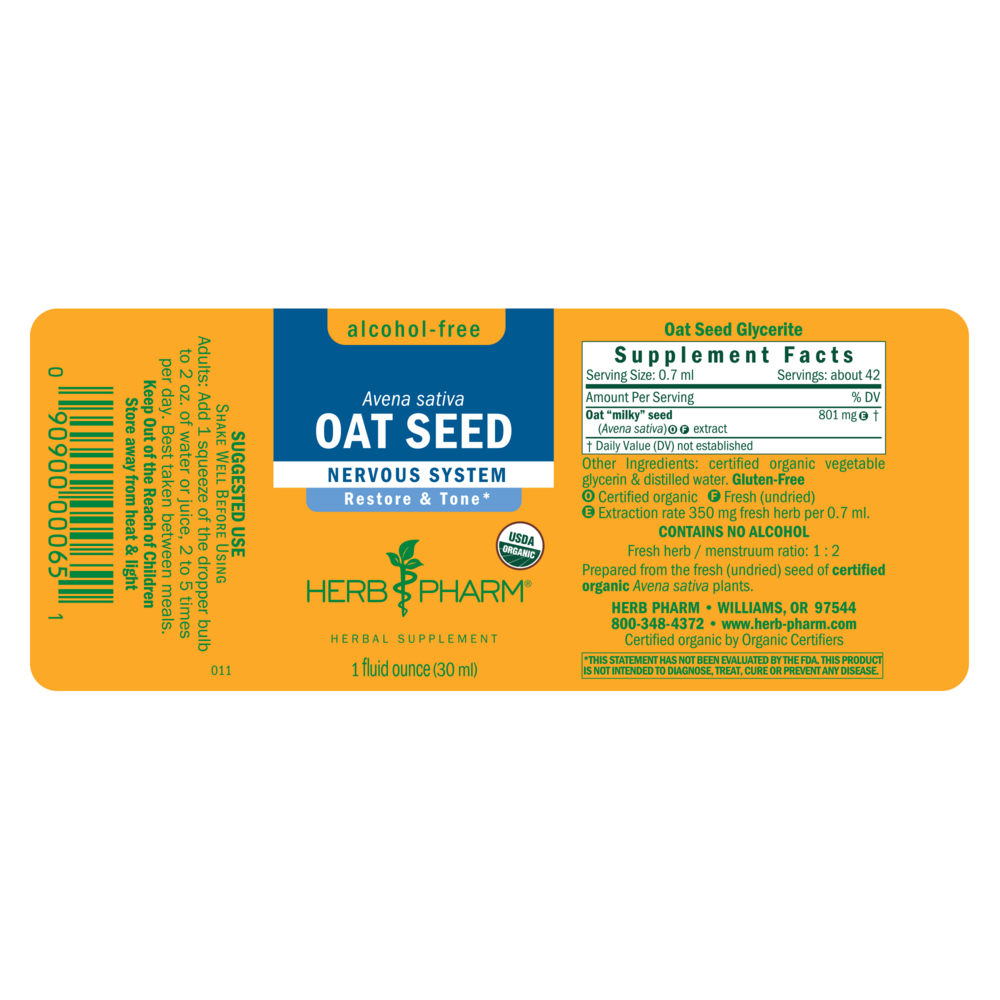 Product image for Oat Seed Glycerite.