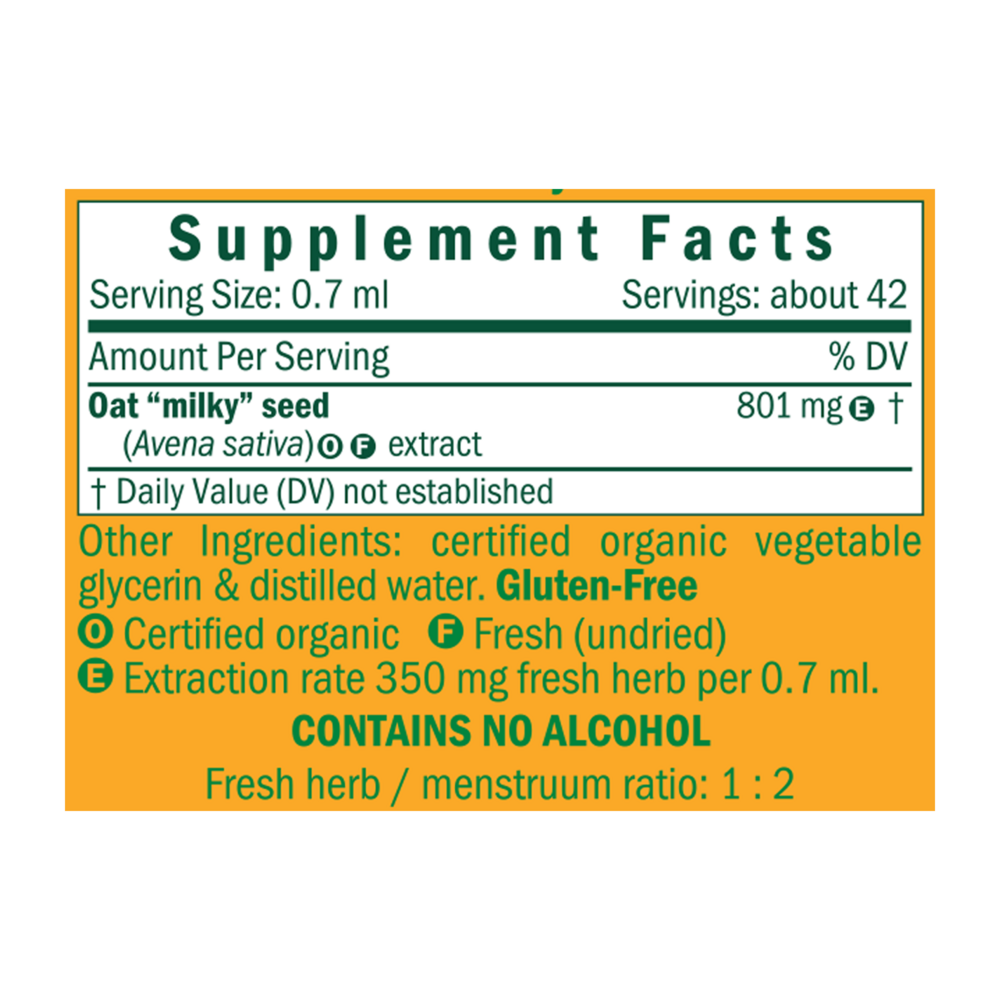 Product image for Oat Seed Glycerite.