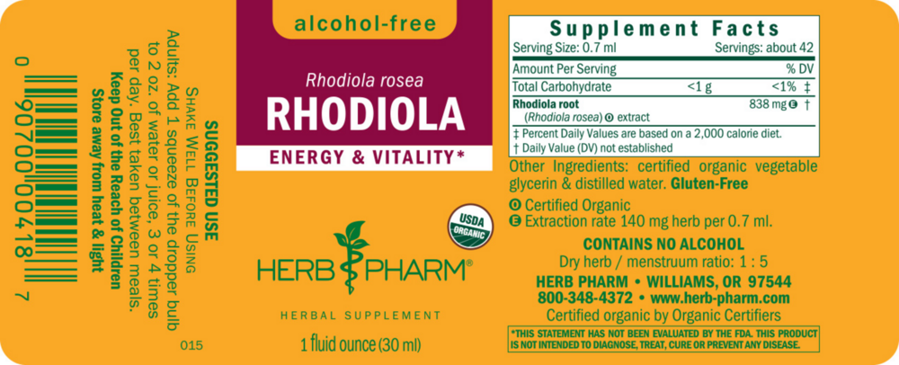 Product image for Rhodiola, Alcohol-Free.