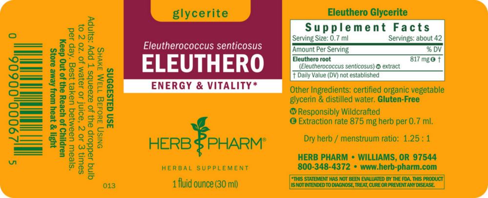 Product image for Eleuthero Glycerite.
