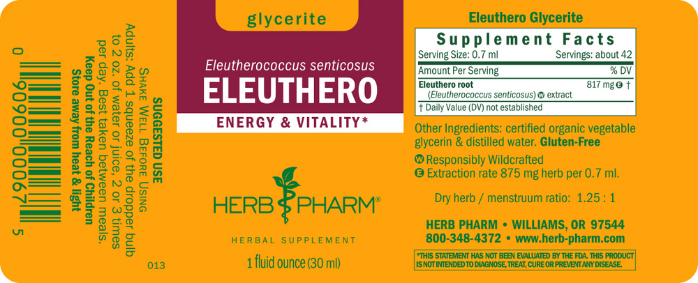 Product image for Eleuthero Glycerite.