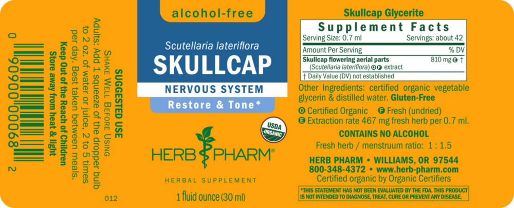 Product image for Skullcap Glycerite.
