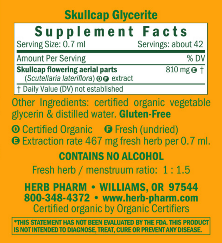 Product image for Skullcap Glycerite.