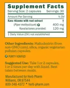 Product image for KAVA CAPSULES.