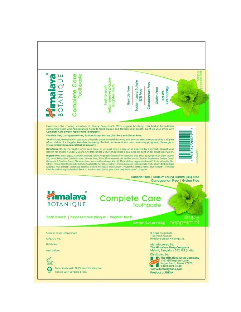 Product image for Complete Care Toothpaste Simply Peppermint.