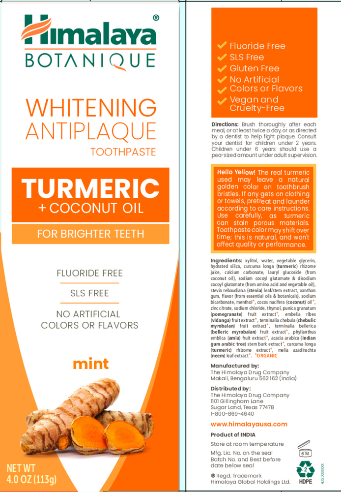 Product image for Whitening Antiplaque Turmeric + Coconut Oil Toothpaste.