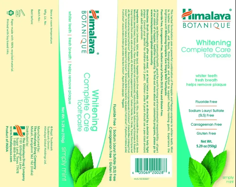 Product image for Whitening Complete Care Toothpaste Simply Mint.
