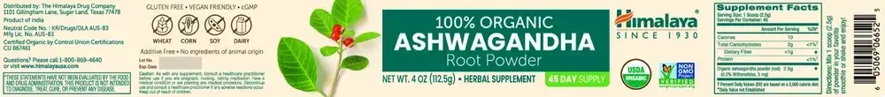 Product image for Organic Ashwagandha Root Powder.