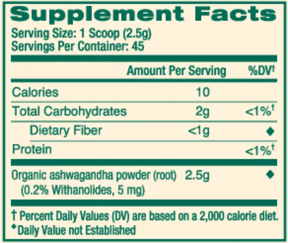 Product image for Organic Ashwagandha Root Powder.