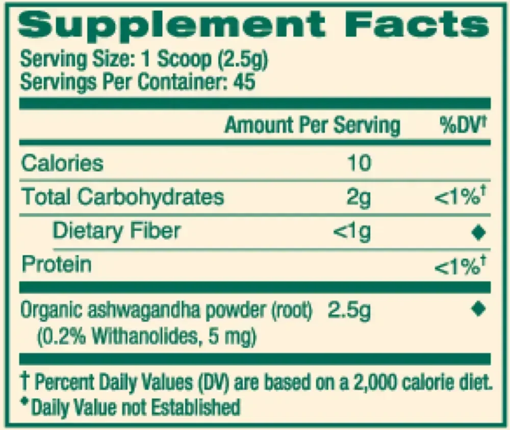 Product image for Organic Ashwagandha Root Powder.