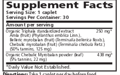 Product image for Organic Triphala.
