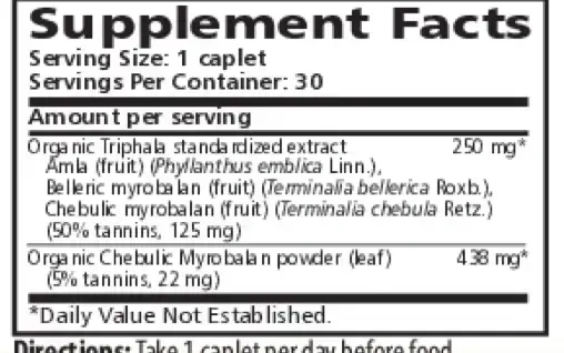 Product image for Organic Triphala.