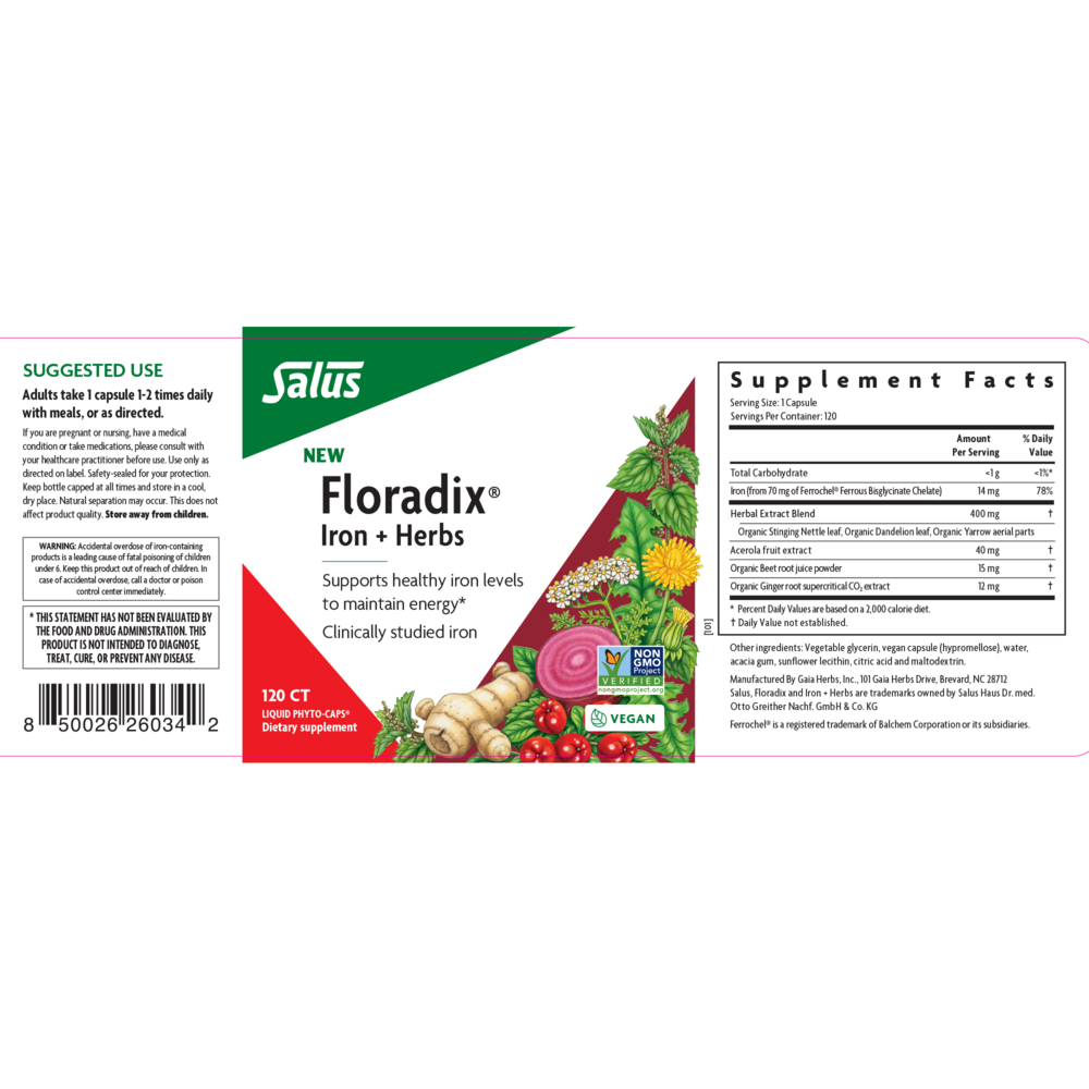 Product image for Iron &amp; Herbs Phyto Caps.