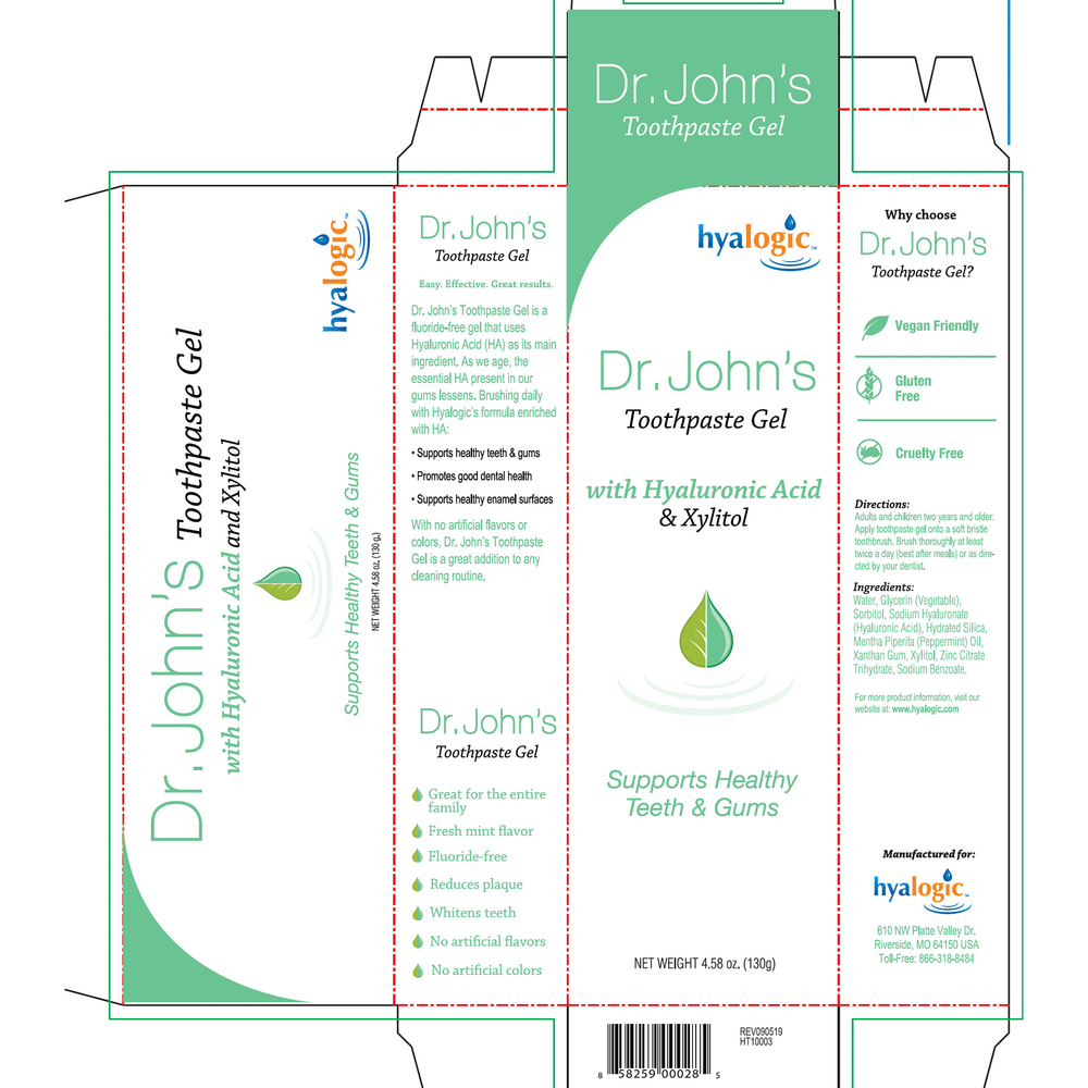 Product image for Dr. John's Toothpaste Gel w/ HA.