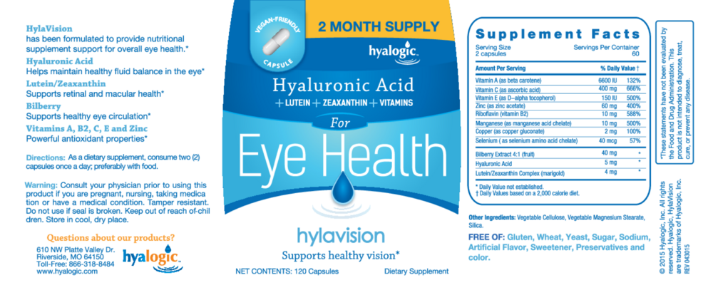 Product image for Hylavision Eye Health w/ HA.