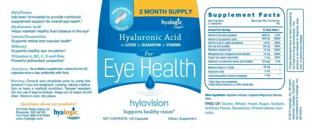 Product image for Hylavision Eye Health w/ HA.