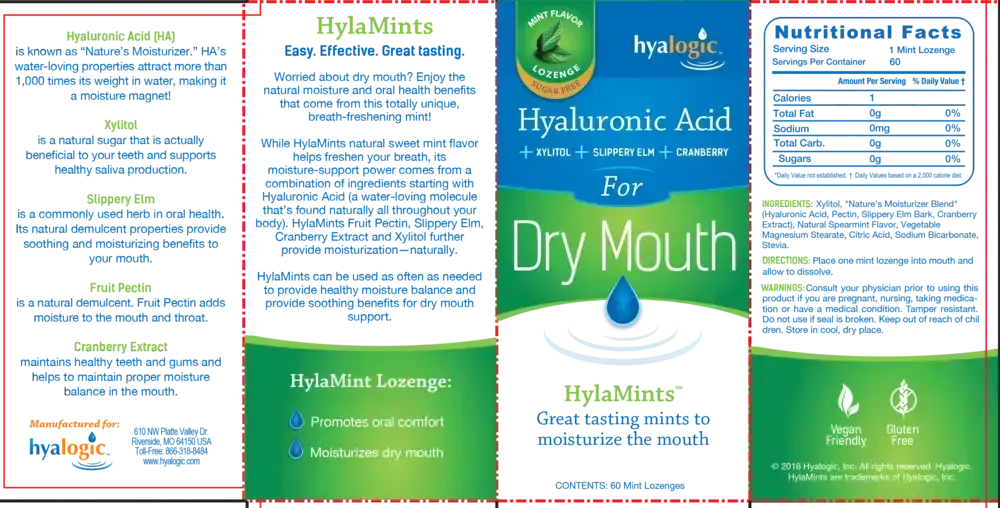 Product image for Dry Mouth Lozenge with Hyaluronic Acid.