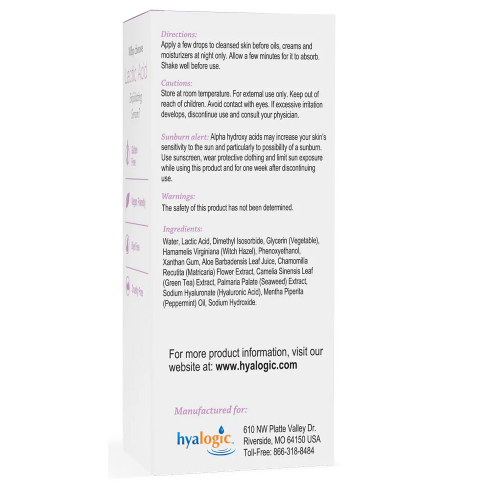 Product image for Lactic Acid Exfoliating Serum.