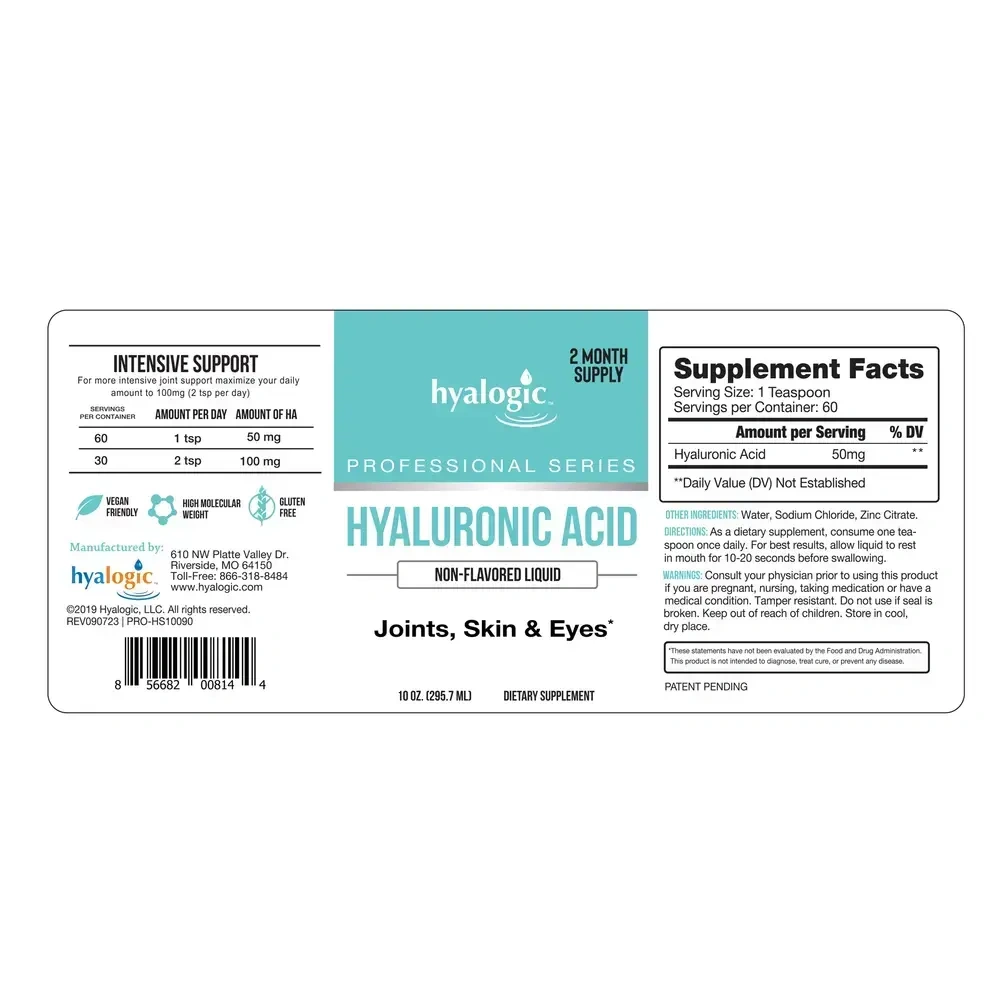 Product image for Joints, Skin &amp; Eyes HA High Dose Liquid.