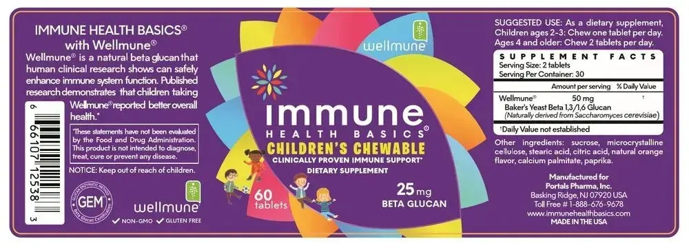 Product image for Children's Chewable Immune Health Basics.