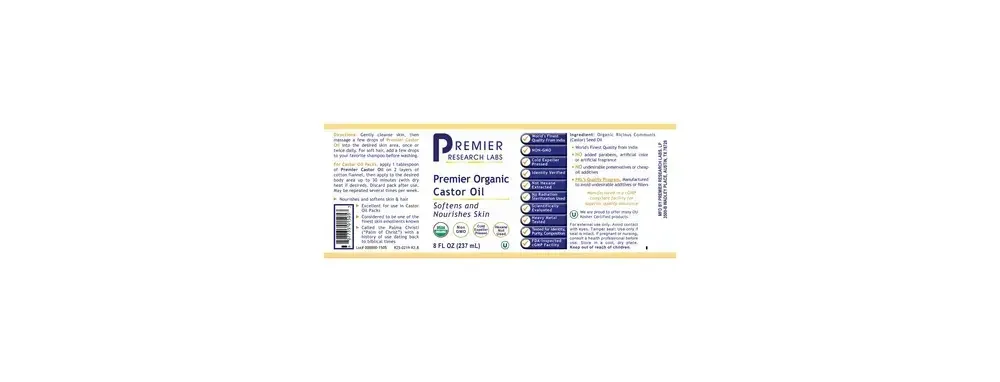 Product image for Premier Organic Castor Oil.