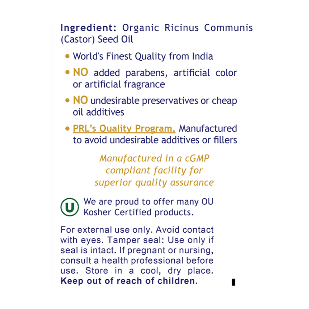 Product image for Premier Organic Castor Oil.