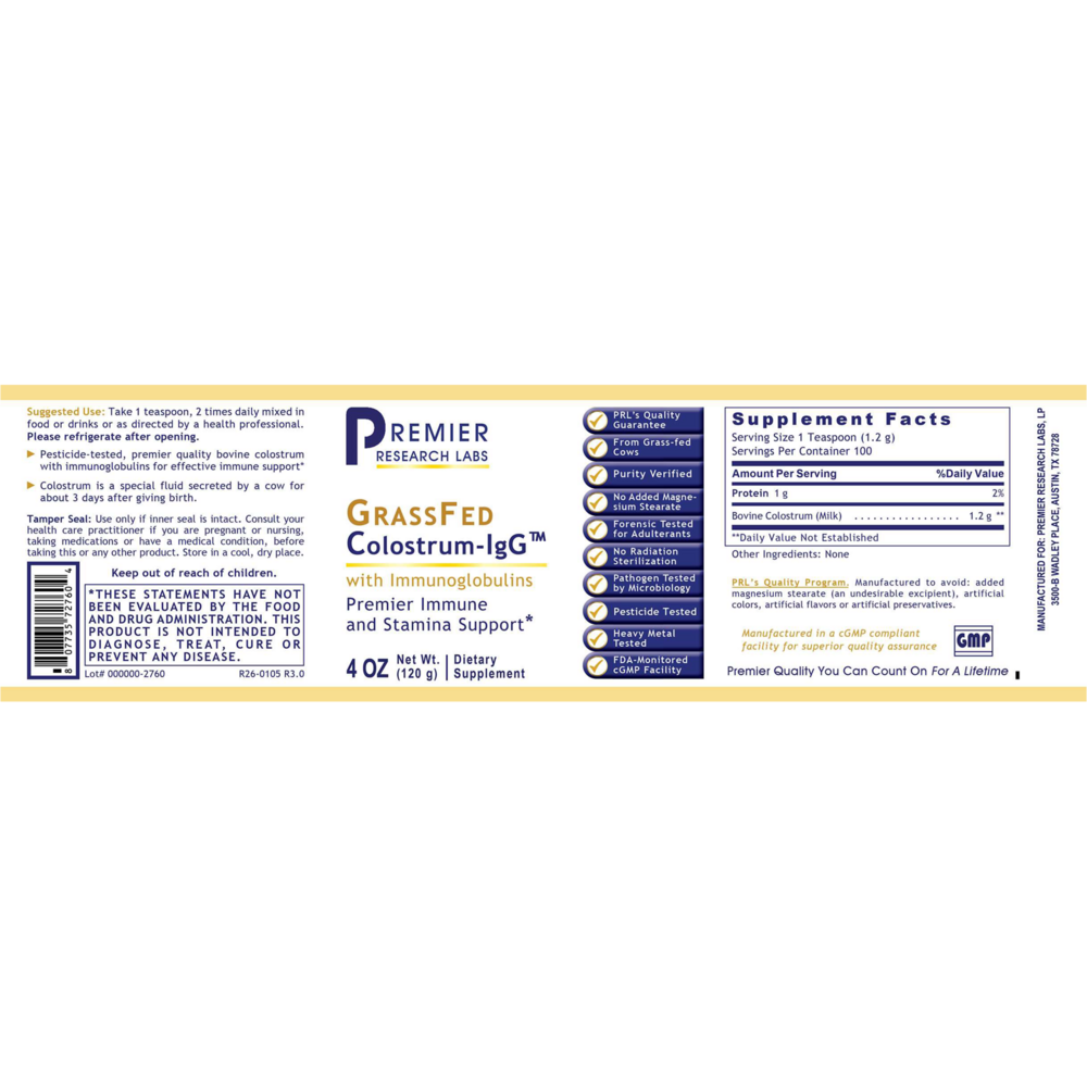 Product image for Premier Colostrum-IgG.