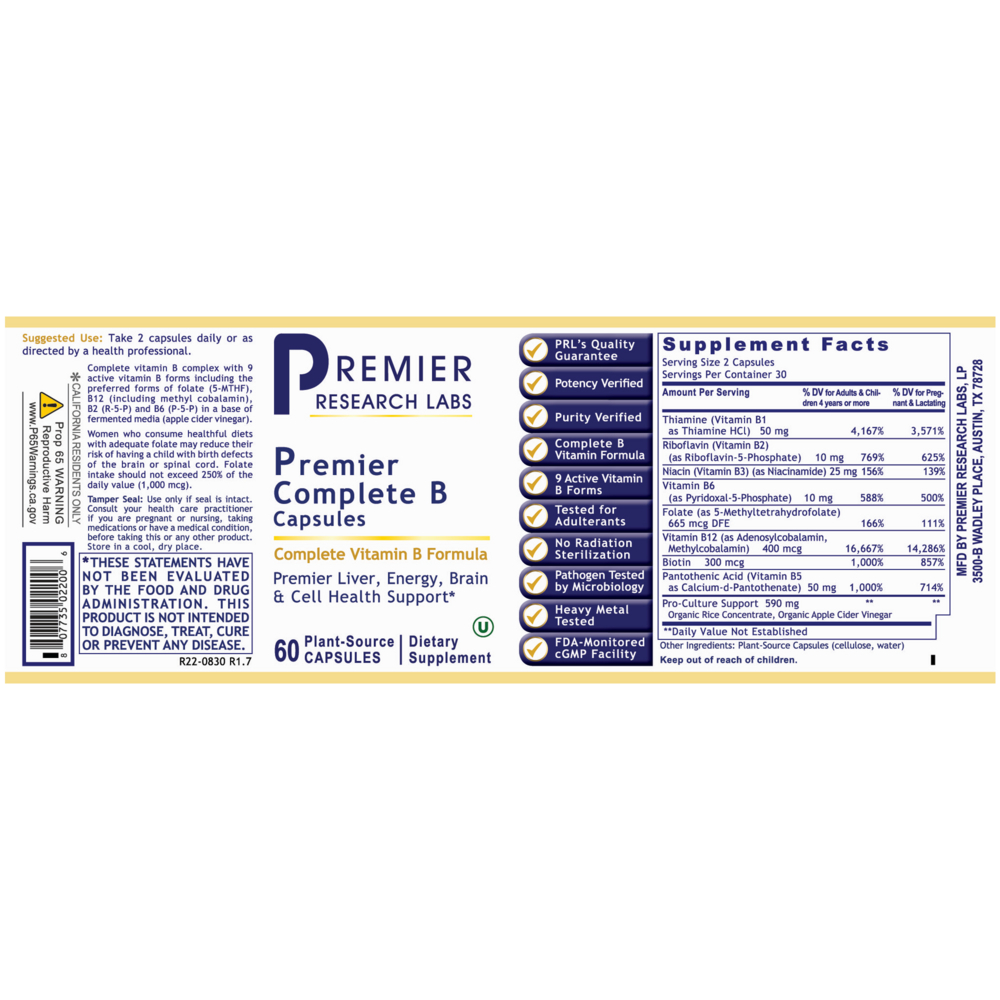 Product image for Premier Complete B Capsules.