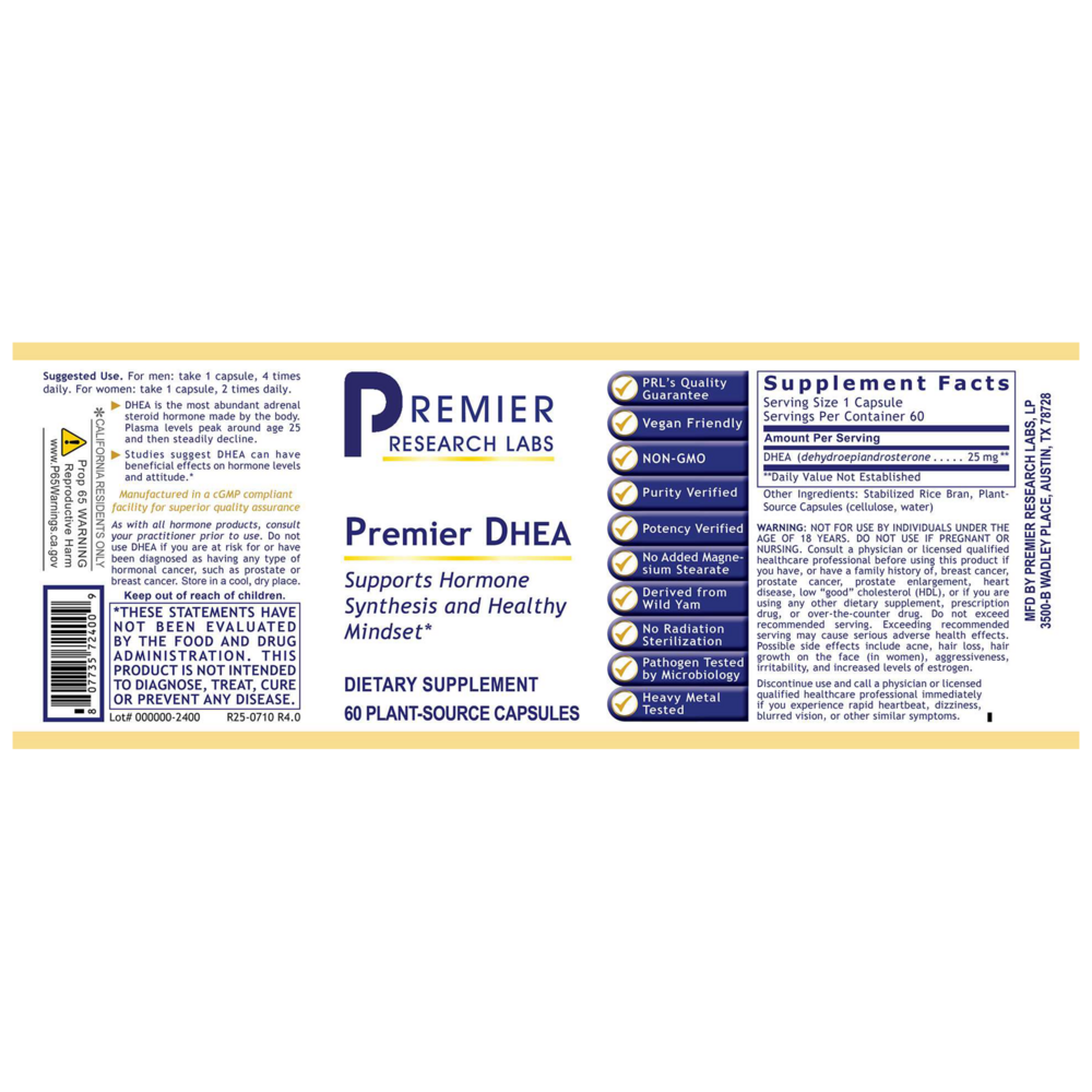 Product image for Premier DHEA.