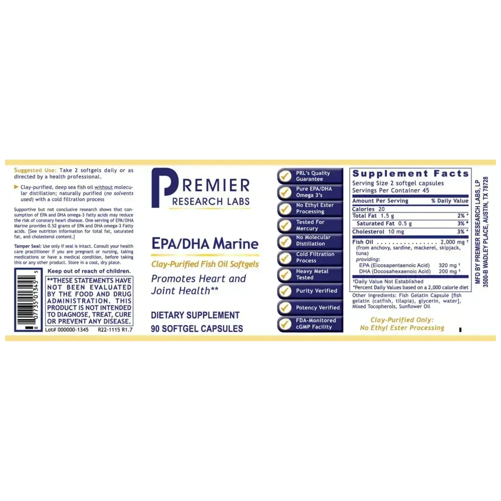 Product image for EPA/DHA Marine Softgels.