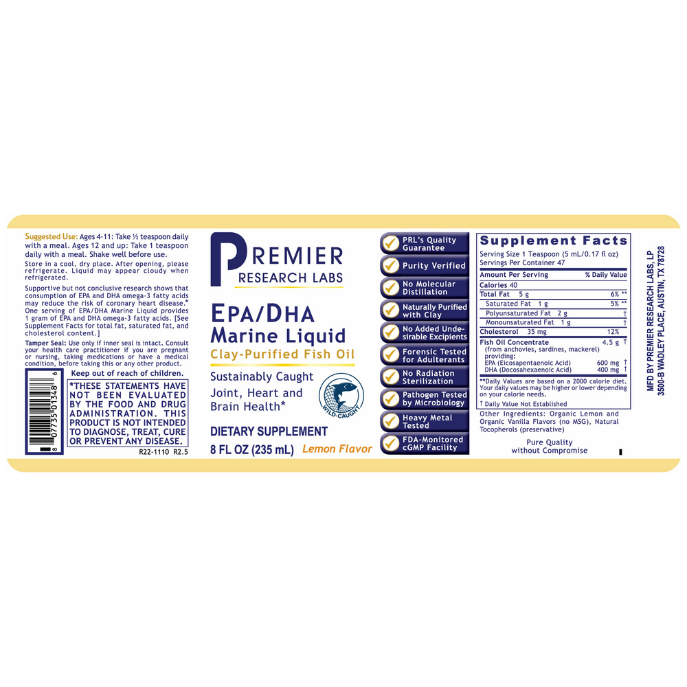 Product image for EPA/DHA Marine Liquid.